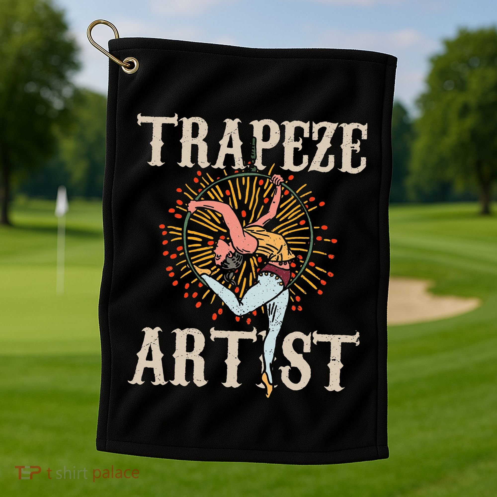 Trapeze Artist Acrobat Carnival Theme Circus Staff Costume Golf Towel