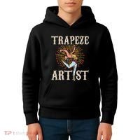 Trapeze Artist Acrobat Carnival Theme Circus Staff Costume Kids Hoodie thumb 4