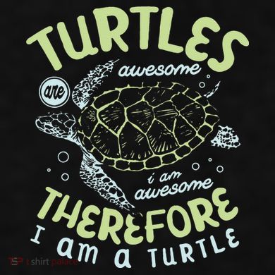 Turtles Are Awesome I Am Awesome Therefore I Am A Turtle Ladies PosiCharge Tri-Blend Wicking Tank