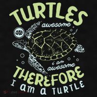 Turtles Are Awesome I Am Awesome Therefore I Am A Turtle Ladies PosiCharge Tri-Blend Wicking Tank thumb 2