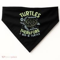 Turtles Are Awesome I Am Awesome Therefore I Am A Turtle USA-Made Doggie Bandana thumb 0