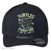 Turtles Are Awesome I Am Awesome Therefore I Am A Turtle Flexfit Unipanel Trucker Cap thumb 0