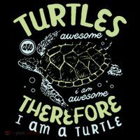 Turtles Are Awesome I Am Awesome Therefore I Am A Turtle Women's Hoodie thumb 2