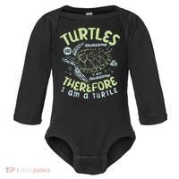 Turtles Are Awesome I Am Awesome Therefore I Am A Turtle Baby Long Sleeve Bodysuit thumb 0