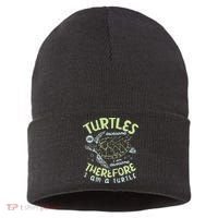 Turtles Are Awesome I Am Awesome Therefore I Am A Turtle Sustainable Knit Beanie thumb 0