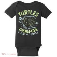 Turtles Are Awesome I Am Awesome Therefore I Am A Turtle Baby Bodysuit thumb 0