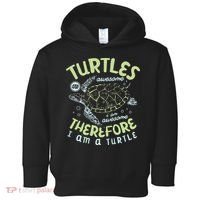 Turtles Are Awesome I Am Awesome Therefore I Am A Turtle Toddler Hoodie thumb 0