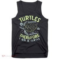 Turtles Are Awesome I Am Awesome Therefore I Am A Turtle Tank Top thumb 0