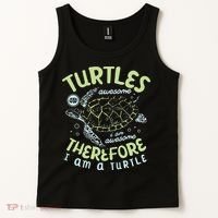 Turtles Are Awesome I Am Awesome Therefore I Am A Turtle Tank Top thumb 2