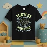 Turtles Are Awesome I Am Awesome Therefore I Am A Turtle Toddler T-Shirt thumb 3