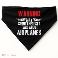 Talk About Airplanes Funny Pilot And Aviation USA-Made Doggie Bandana thumb 0