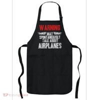 Talk About Airplanes Funny Pilot And Aviation Apron thumb 0