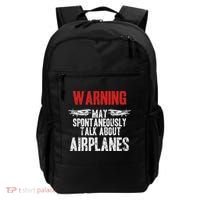 Talk About Airplanes Funny Pilot And Aviation Backpack thumb 0