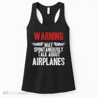 Talk About Airplanes Funny Pilot And Aviation Women's Tank Top thumb 0
