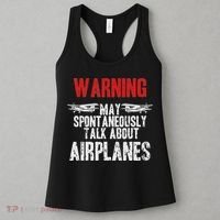 Talk About Airplanes Funny Pilot And Aviation Women's Tank Top thumb 3