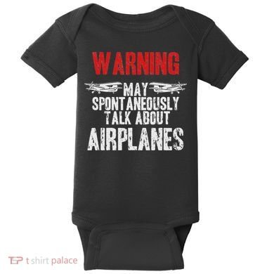 Talk About Airplanes Funny Pilot And Aviation Baby Bodysuit