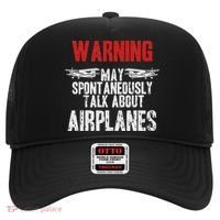 Talk About Airplanes Funny Pilot And Aviation Hat thumb 0