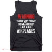 Talk About Airplanes Funny Pilot And Aviation Tank Top thumb 0