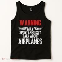 Talk About Airplanes Funny Pilot And Aviation Tank Top thumb 2