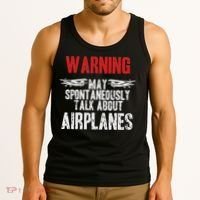 Talk About Airplanes Funny Pilot And Aviation Tank Top thumb 3