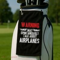 Talk About Airplanes Funny Pilot And Aviation Golf Towel thumb 2