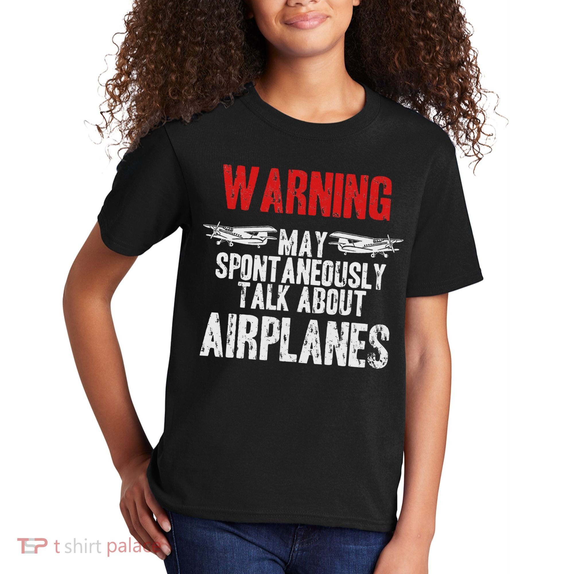 Talk About Airplanes Funny Pilot And Aviation Kids T-Shirt