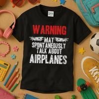Talk About Airplanes Funny Pilot And Aviation Kids T-Shirt thumb 3