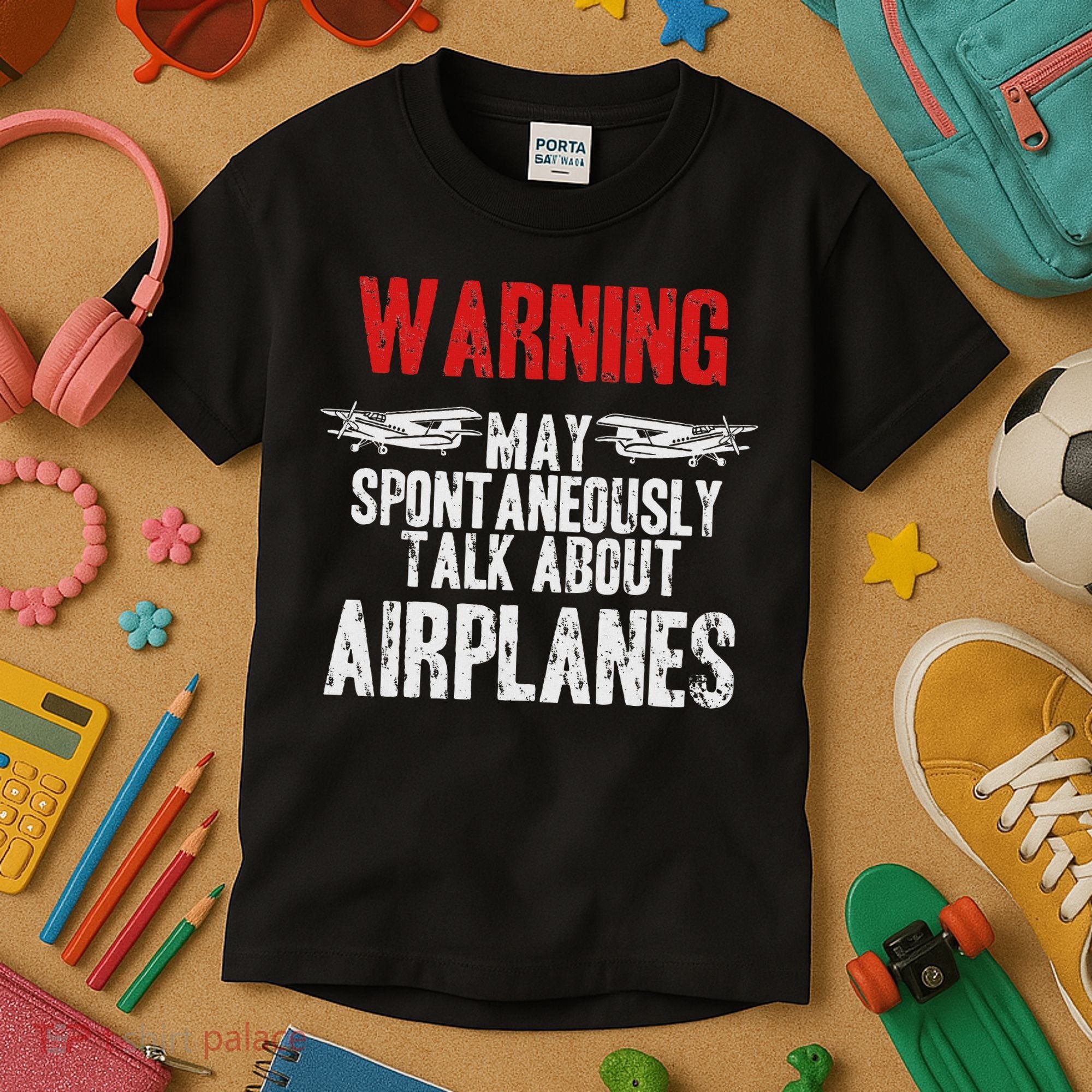 Talk About Airplanes Funny Pilot And Aviation Kids T-Shirt