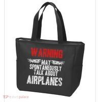 Talk About Airplanes Funny Pilot And Aviation Tote Bag thumb 3