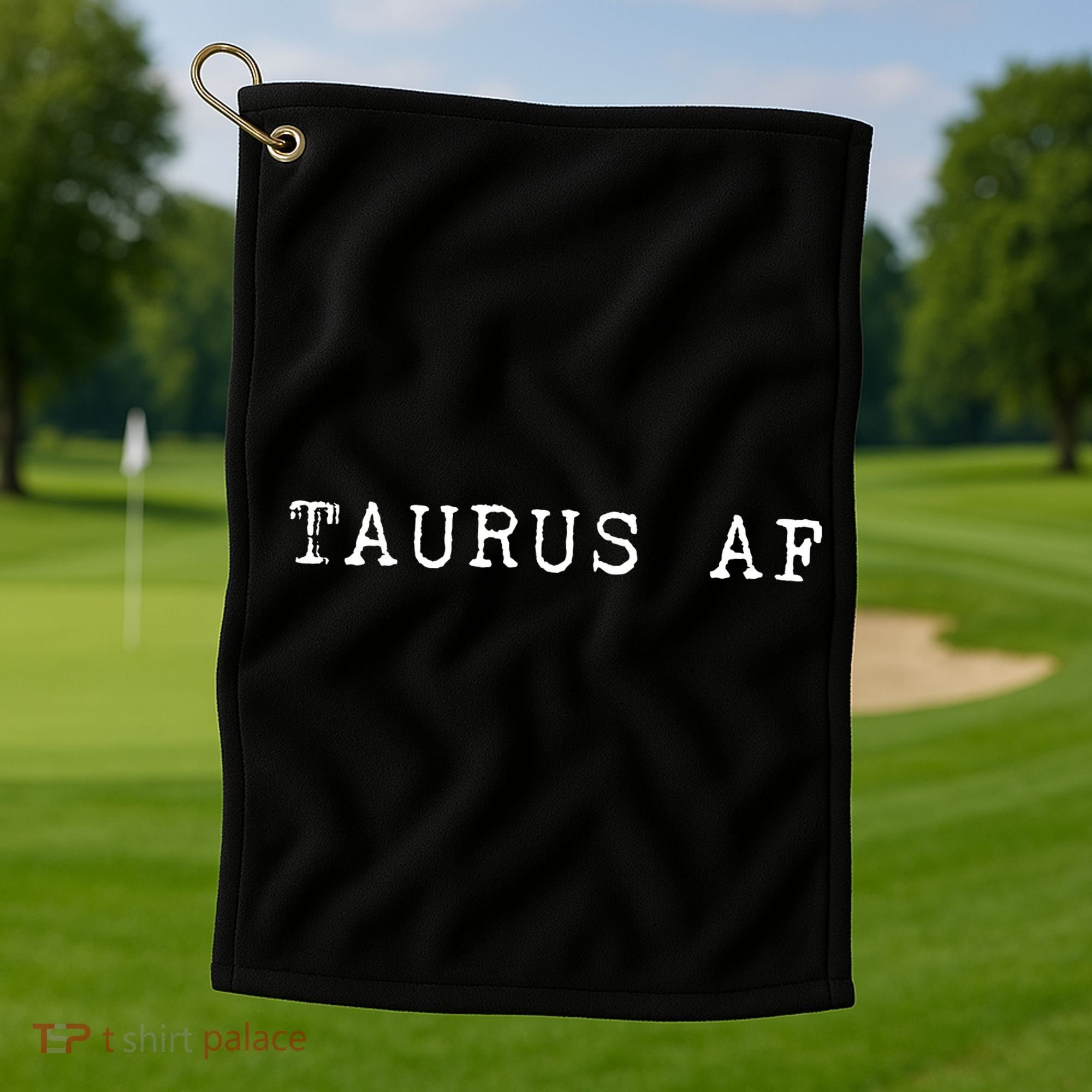 Taurus AF April May Birthday Golf Towel