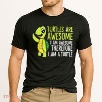 Turtles Are Awesome. I'm Awesome Therefore I'm a Turtle Cooling Performance Crew T-Shirt thumb 2