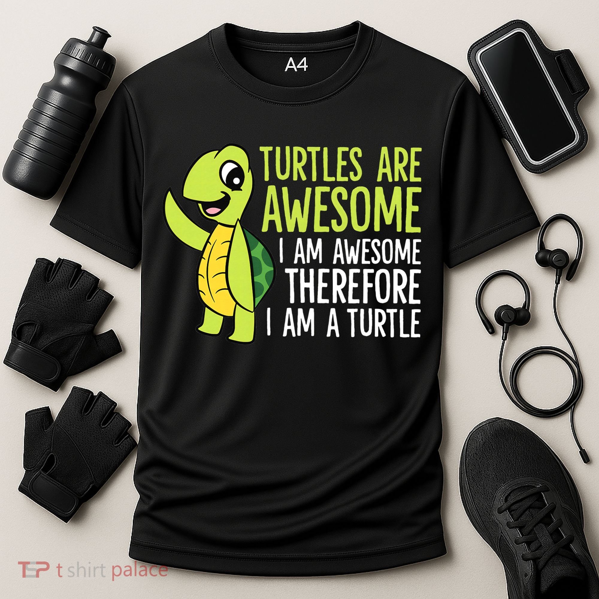 Turtles Are Awesome. I'm Awesome Therefore I'm a Turtle Cooling Performance Crew T-Shirt