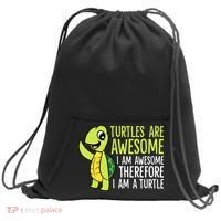 Turtles Are Awesome. I'm Awesome Therefore I'm a Turtle Sweatshirt Cinch Pack Bag thumb 0