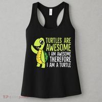 Turtles Are Awesome. I'm Awesome Therefore I'm a Turtle Women's Tank Top thumb 3