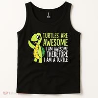 Turtles Are Awesome. I'm Awesome Therefore I'm a Turtle Tank Top thumb 2