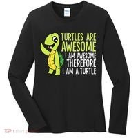 Turtles Are Awesome. I'm Awesome Therefore I'm a Turtle Women's Long Sleeve Shirt thumb 0