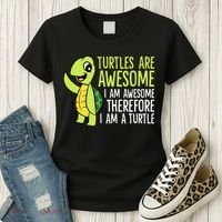 Turtles Are Awesome. I'm Awesome Therefore I'm a Turtle Women's T-Shirt thumb 3