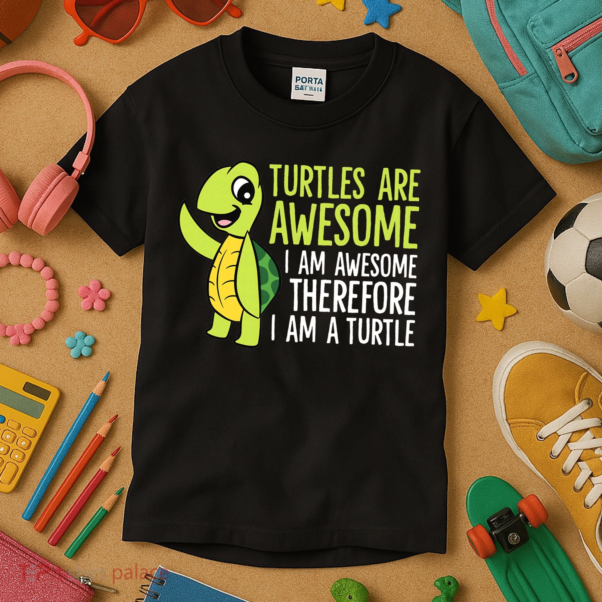 Turtles Are Awesome. I'm Awesome Therefore I'm a Turtle Kids T-Shirt