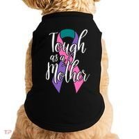 Tough As A Mother Gift Thyroid Cancer Awareness Sarcastic Mom Gift Doggie Tank thumb 0