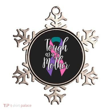 Tough As A Mother Gift Thyroid Cancer Awareness Sarcastic Mom Gift Ornament