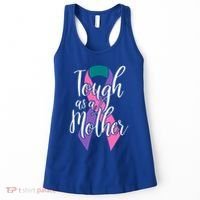 Tough As A Mother Gift Thyroid Cancer Awareness Sarcastic Mom Gift Women's Tank Top thumb 0