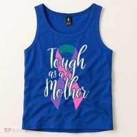 Tough As A Mother Gift Thyroid Cancer Awareness Sarcastic Mom Gift Tank Top thumb 2