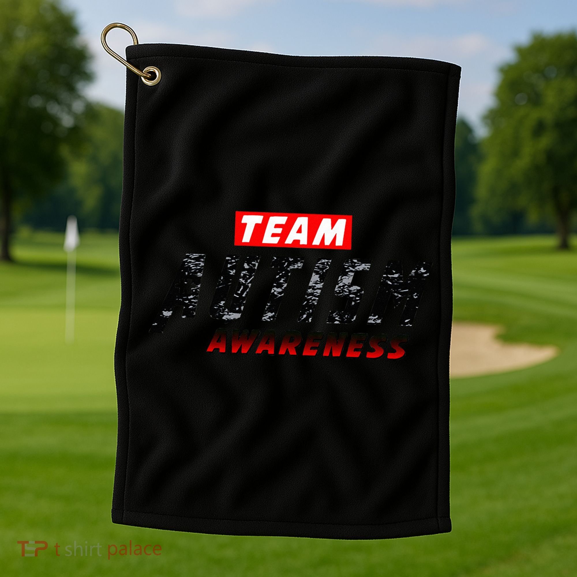 Team Autism Awareness Superhero Golf Towel