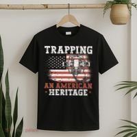 Trapping An American Heritage Trap Hunting Trapper T-Shirt thumb 2