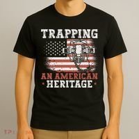 Trapping An American Heritage Trap Hunting Trapper T-Shirt thumb 3