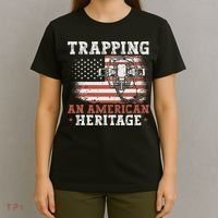 Trapping An American Heritage Trap Hunting Trapper T-Shirt thumb 4