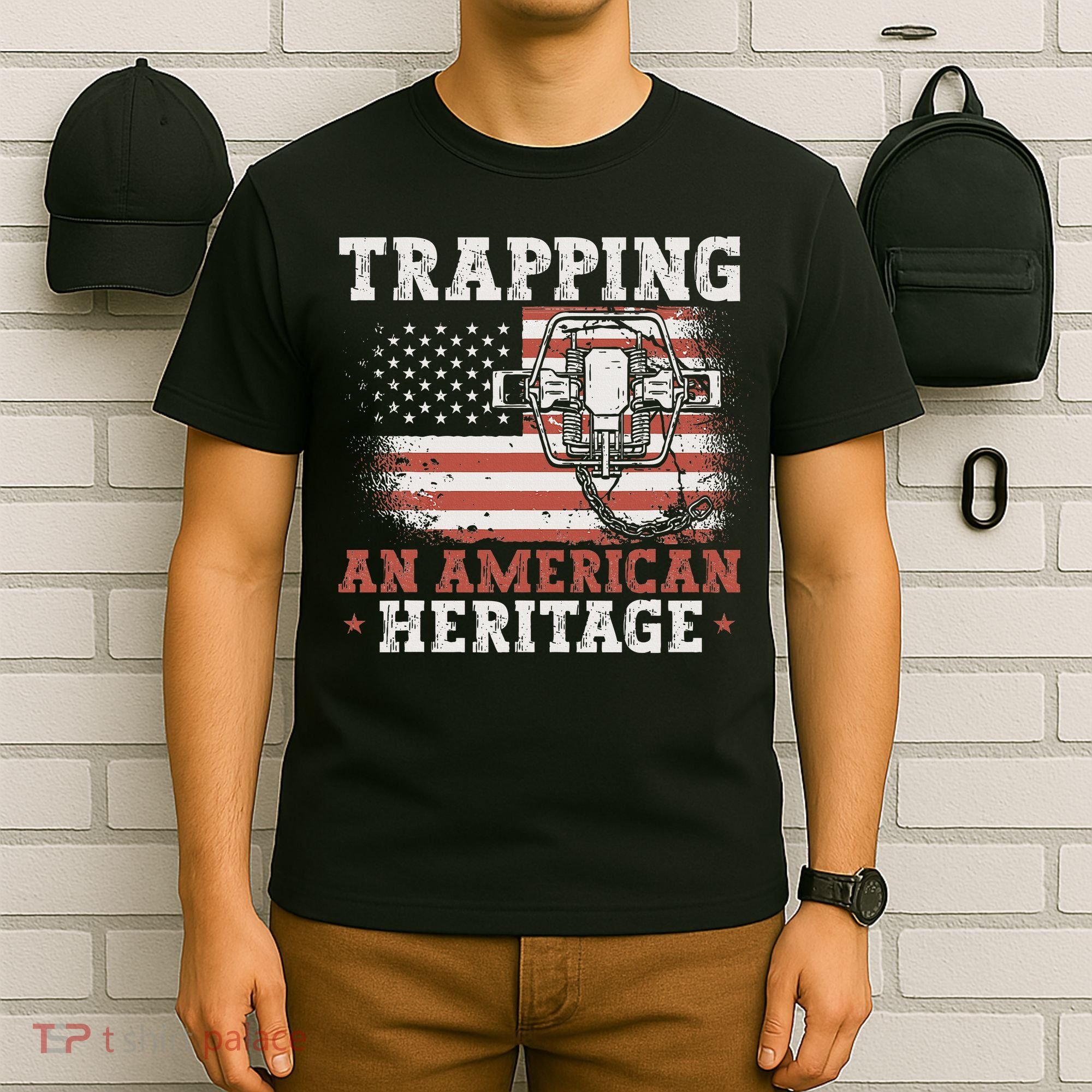 Trapping An American Heritage Trap Hunting Trapper T-Shirt
