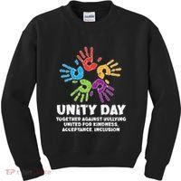 Together Against Bullying Orange Anti Bullying Unity Day Kids Kids Sweatshirt thumb 0