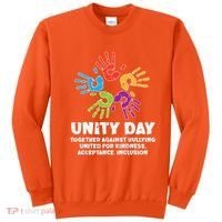 Together Against Bullying Orange Anti Bullying Unity Day Kids Sweatshirt thumb 0
