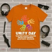 Together Against Bullying Orange Anti Bullying Unity Day Kids T-Shirt thumb 5
